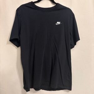 Nike The Nike Tee Black Embroidered Swoosh T Shirt Mens Large